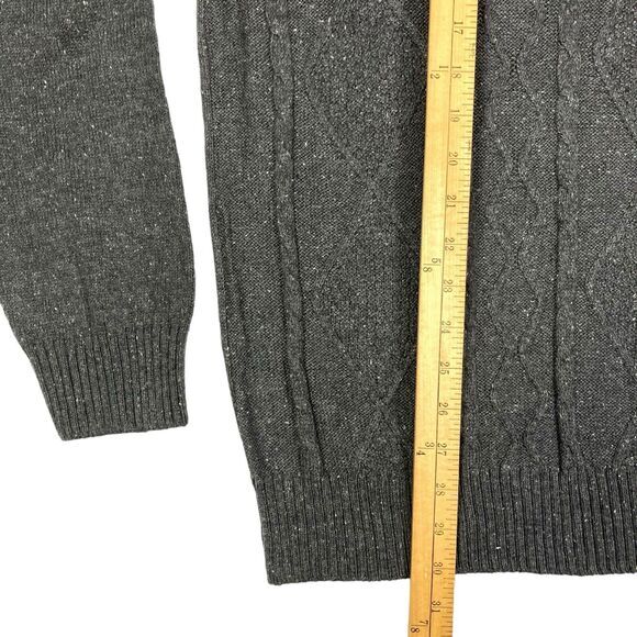 Tricots St. Raphael Sweater Mens XL Gray Cable Knit Fisherman Dark Academia NEW - Picture 13 of 16